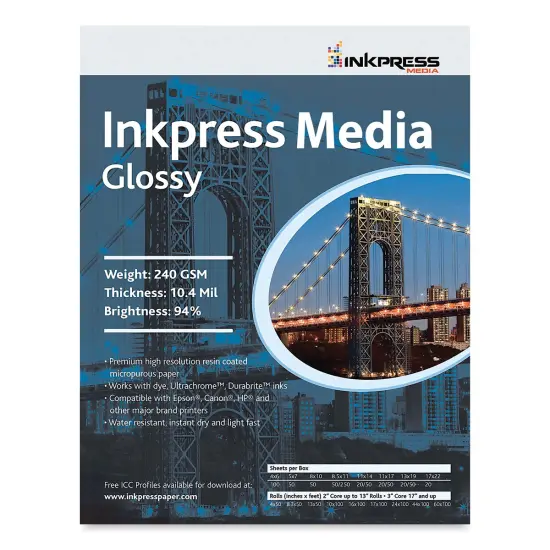 Inkpress - Inkjet Papers, Glossy, 13" x 19", 20 Sheets {1}