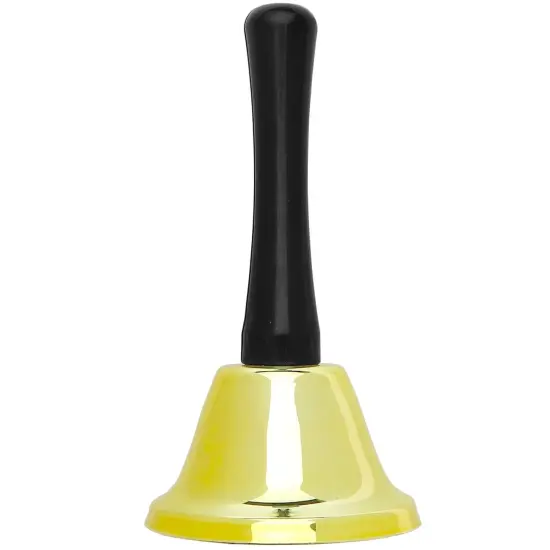 Gold Ringing Hand Bell - Loud Metal Handheld Ring Tea Bell for Calling Attention and Assistance {3}