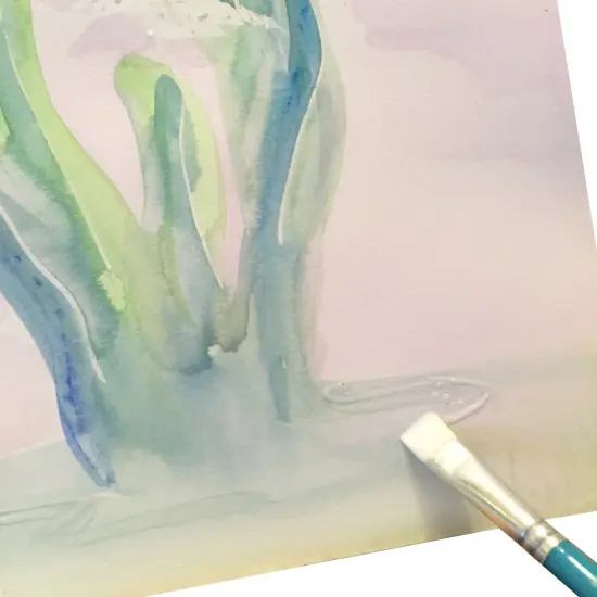 Creative Mark Masking Fluid Paint Brushes (Set of 10) - Watercolor Brushes Contains Synthetic Hair w/ Short Wood Handles {6}