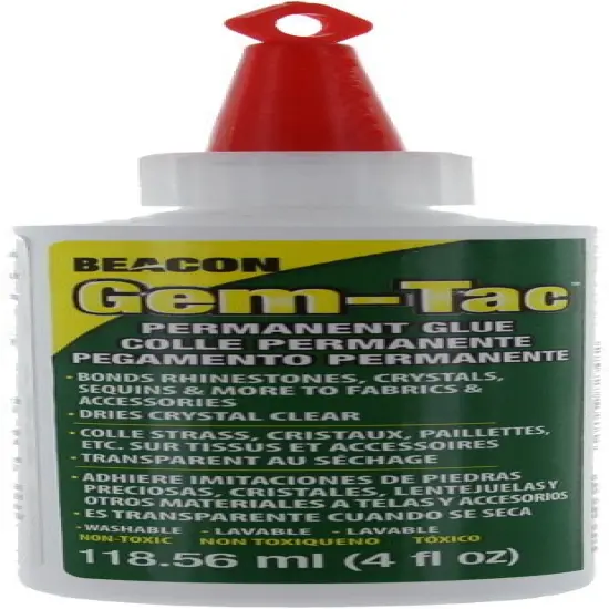 Beacon Gem-tac Permanent Adhesive Glue 4 Oz. for Gems Sequins Rhinestones Crafts {1}