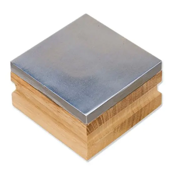 Steel Bench Block w/Wood Base 3" x 3" {1}
