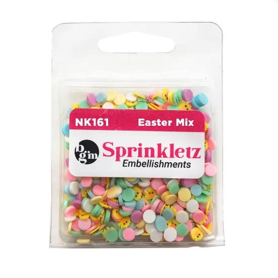 Buttons Galore Sprinkletz Embellishments for Crafts, Tiny Polymer Clay Shapes & Unique Designs - Easter Mix- 3 Pack {2}