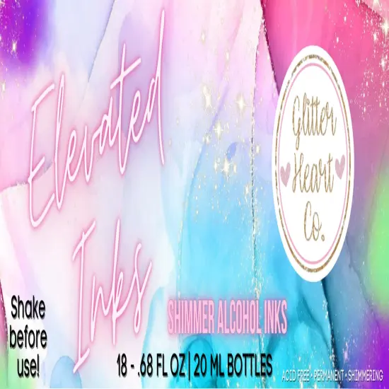 Shimmer Alcohol Ink Set by Glitter Heart Co.&trade; {6}