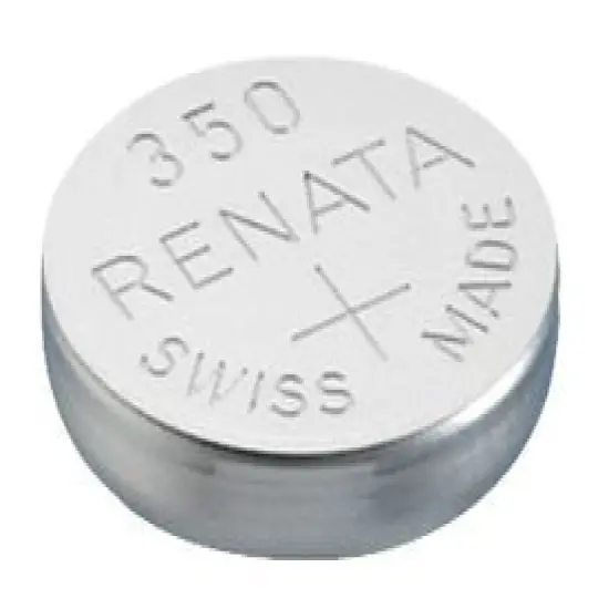 RENATA 350 Battery, Watch, Single Cell, Silver Oxide, 105 mAh, 1.55 V, SR42, Flat Top, 11.6 mm (5 pieces) {1}