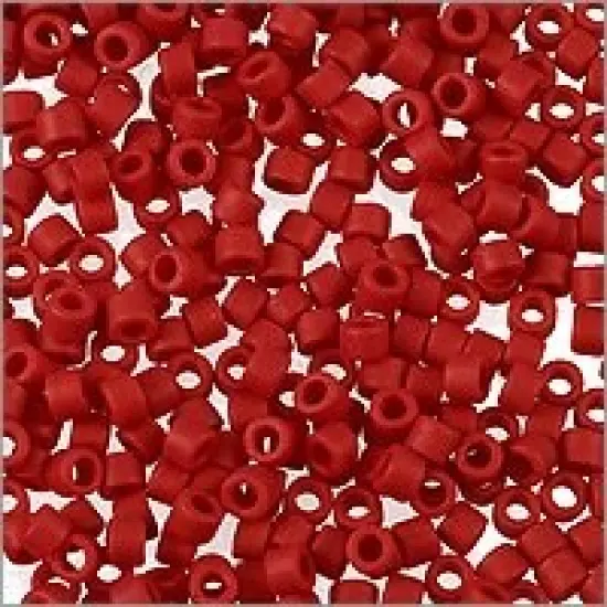 Miyuki Delica Seed Bead 11/0 Matte Cherry Red Opaque {2}