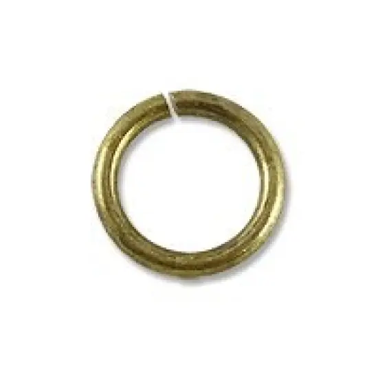 JewelrySupply Jump Ring - Open 5.5mm Antique Brass Plated (100-Pcs) {1}