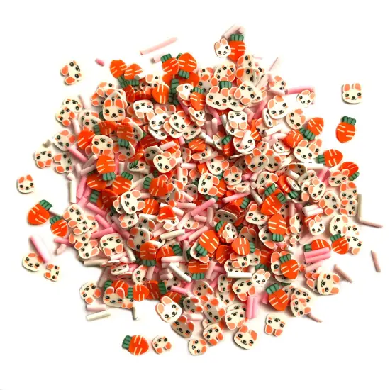 Buttons Galore Sprinkletz Embellishments for Crafts, Tiny Polymer Clay Shapes & Unique Designs - Bunny Trail - 3 Pack {3}