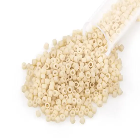 Miyuki Delica Seed Bead 11/0 Matte Opaque Soft Beige {1}