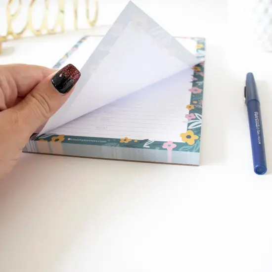 bloom daily planners Planning Pad, 6" x 9", Timed Daily Pad, Garden Blooms {4}