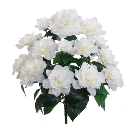 6-Pack: White Gardenia Bush with 14 Silk Flowers & Foliage by Floral Home&reg; {1}