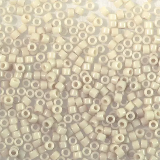 Miyuki Delica Seed Bead 11/0 Ivory Glazed Luster Opaque {3}