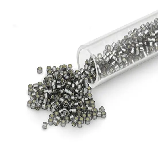 Miyuki Delica Seed Bead 11/0 Silver Lined Pewter {1}