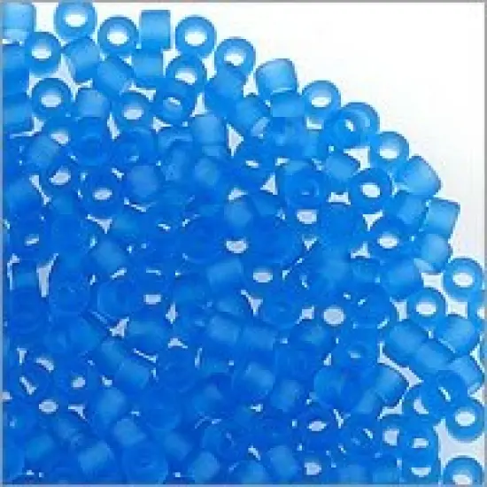Miyuki Delica Seed Bead 11/0 Matte Transparent Capri Blue {2}