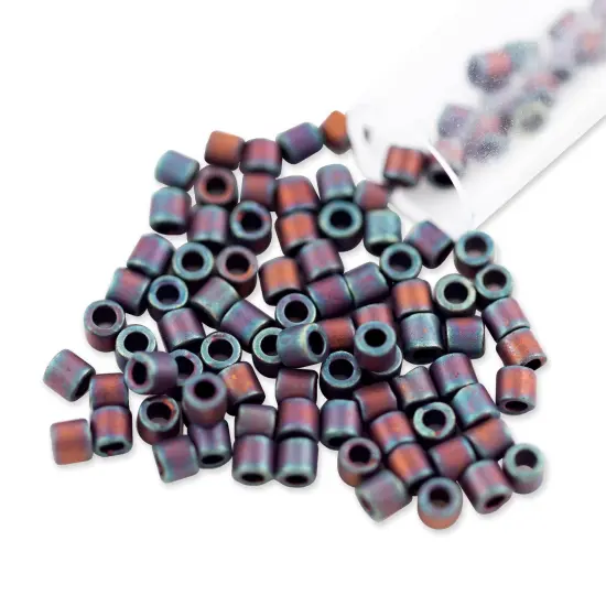 Miyuki Delica Seed Bead 8/0 Metallic Matte Blue AB {1}