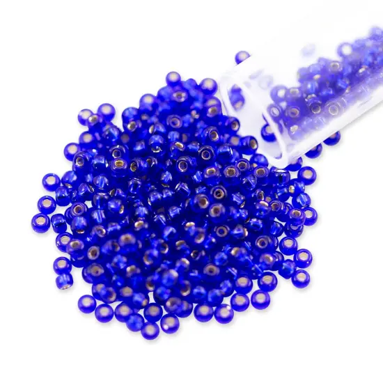 Miyuki Round Rocaille Seed Bead 11/0 Silver Lined Cobalt Blue {1}