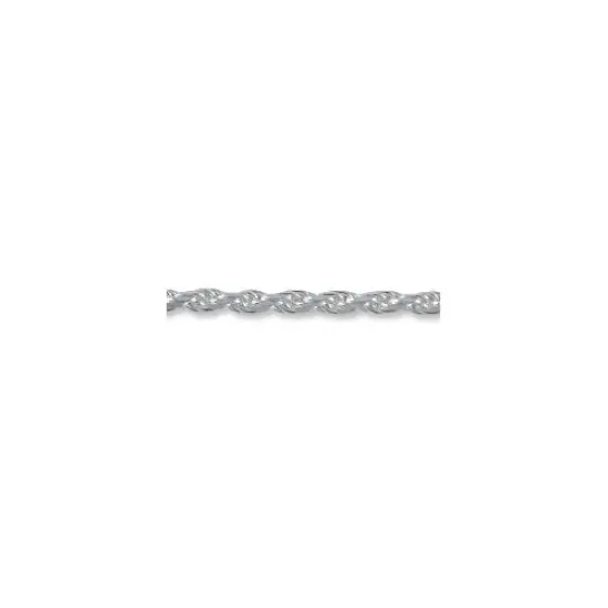 JewelrySupply Rope Chain Diamond Cut 1.7mm 20" Sterling Silver (1-Pc) {1}