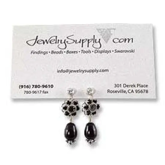 JewelrySupply Self-Adhesive Earring Card Adapter 1x1 (Package of 100) {3}