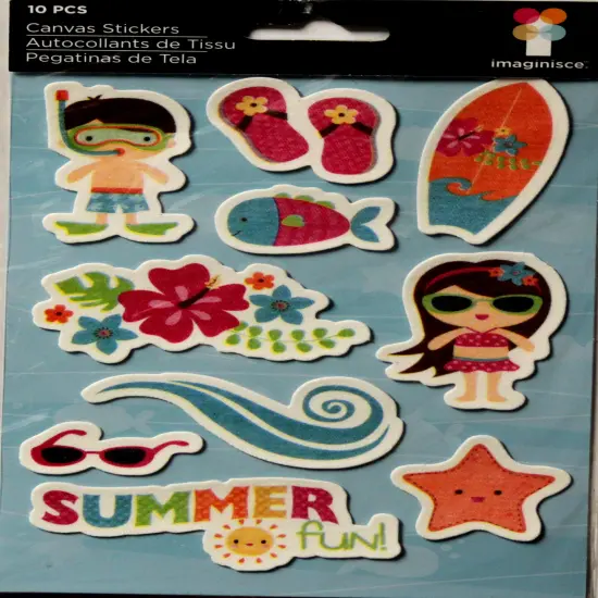 Imaginisce Summer Fun Canvas Stickers {1}