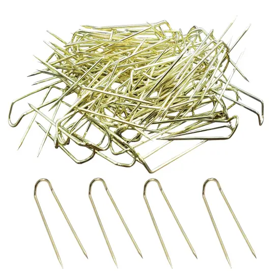 U-Pins, U Shape Jewelry Display Chain Pad Showcase (Pack of 100, Gold) {1}