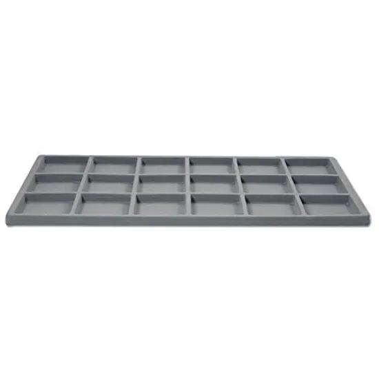 JewelrySupply Flocked Insert Standard Size 3x6 Grey {2}