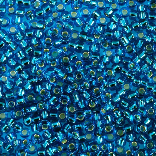 Miyuki Round Rocaille Seed Bead 15/0 Silver Lined Peacock Blue {3}