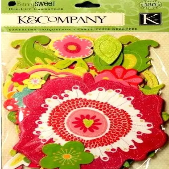 K & Company Berry Sweet Floral Die-cut Cardstock Embellishments {1}