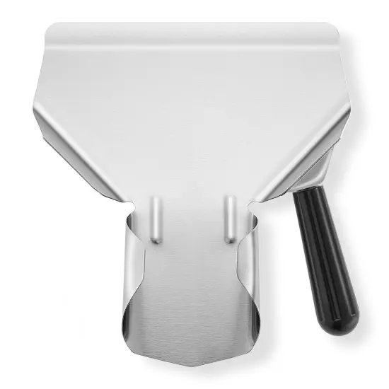 Olde Midway Stainless Steel French Fry Scoop with Right Handle - Commercial Fry Bagger Scooper {1}