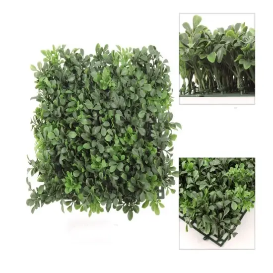 Green Boxwood Square Mat Panels - 12-Pack, Lifelike Foliage, Perfect for Wall D&eacute;cor, Backdrops & Event Displays - Ideal for All Seasons, Floral Home by Artificial Flowers {2}
