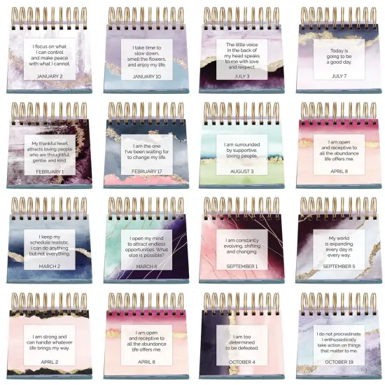 bloom daily planners Inspirational Perpetual Desk Easel, Positive Affirmations {3}