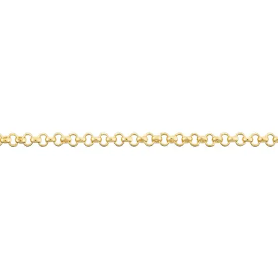JewelrySupply Rolo Link Chain 2mm Gold Plated (Foot) {1}