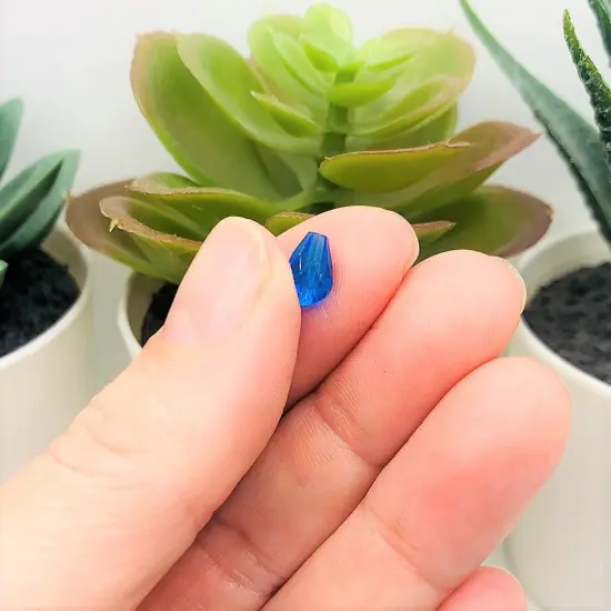 4, 20 or 50 Pieces: 6x8 mm Teardrop Dark Blue Imitation Crystal September Birthstone Beads {3}