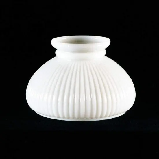 Opal Ribbed Oil Lamp Shade - 7" {1}