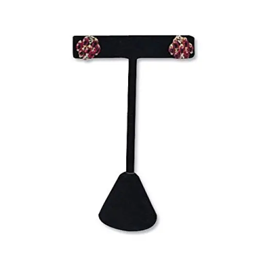 Earring T Bar 4-3/4" Black {1}