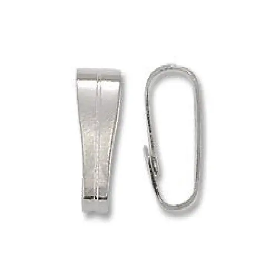 JewelrySupply Bail - Snap On 2.5x6.5mm Silver Color (10-Pcs) {1}