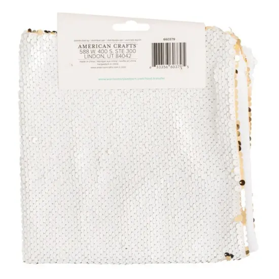 We R Memory Keepers Heat Transfer Blank Sequin Pillow GOLD / White 660379 by American Crafts {5}