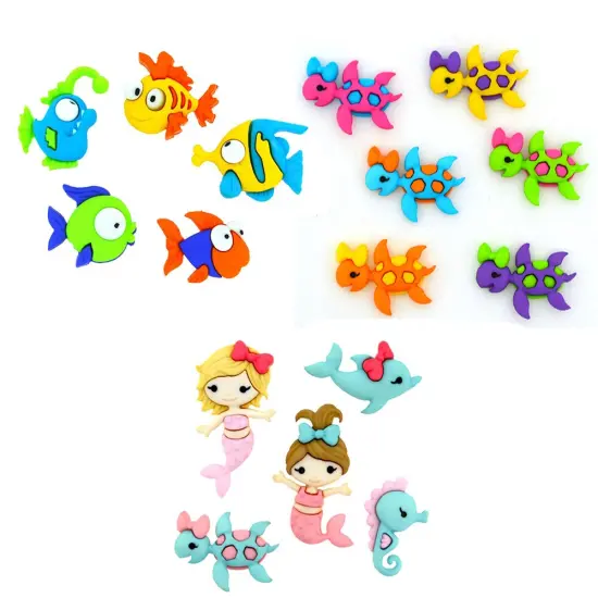 Dress It Up Buttons Mermaids, Turtles, and Fish Embellishments {2}