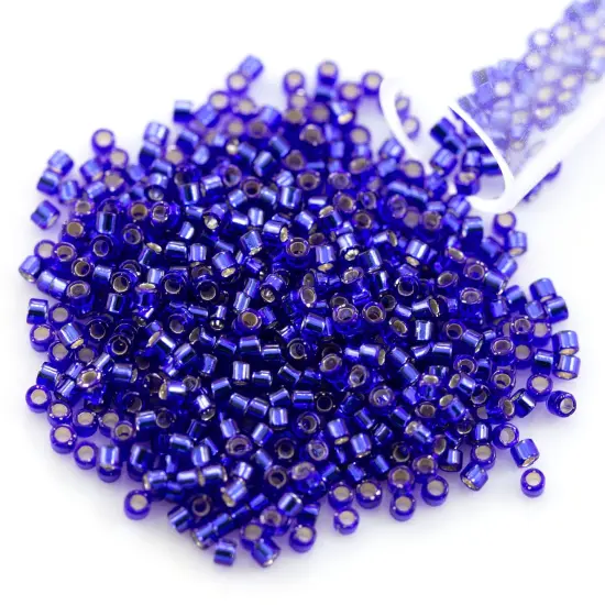 Miyuki Delica Seed Bead 11/0 Silver Lined Cobalt {1}