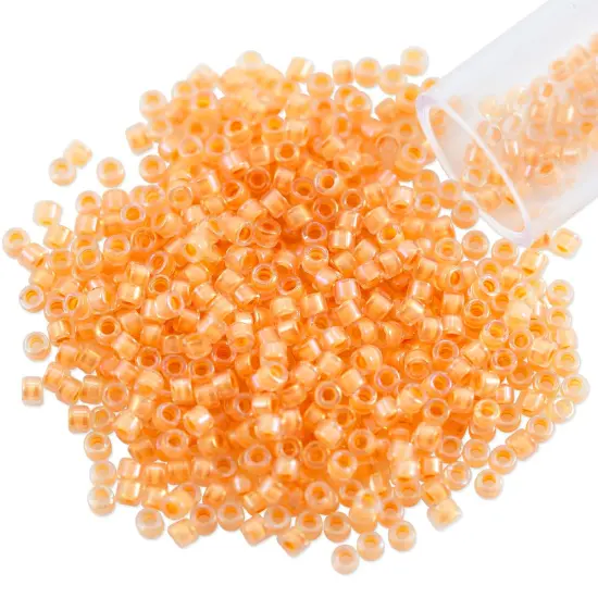Miyuki Delica Seed Bead 11/0 Color Lined Orange Sherbert {1}