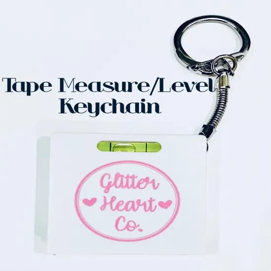 Tape Measure/Level Keychain by Glitter Heart Co.&trade; {1}
