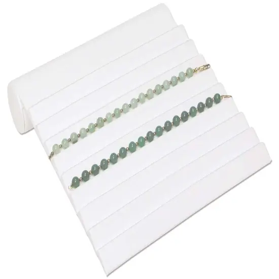 Jewelry Display Bracelet Ramp 9 Rib White {1}