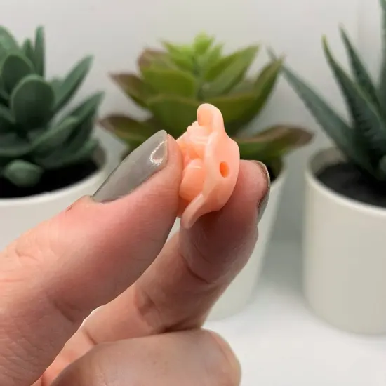 4, 20 or 50 Pieces: Peach Chunky Rose Flower Beads {5}