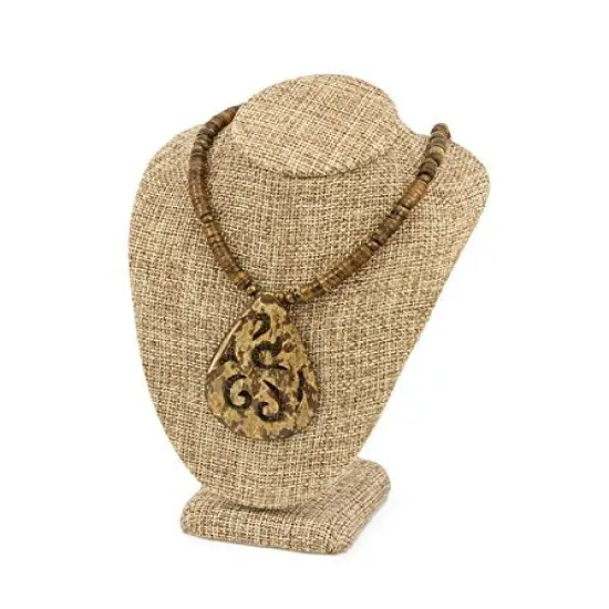 Necklace Bust Jewelry Display 6" Tall Burlap - Necklace Display - Jewelry Display Stand {2}