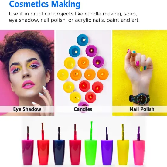 Rolio Fluorescent Neon Powder - 3g 12 Colors Set {3}