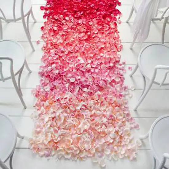 1000 Pcs Rose Petal Wedding Party Decorations Red {4}