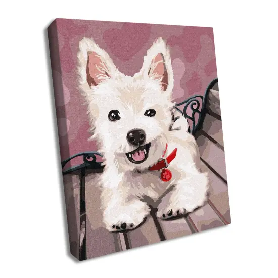 Painting by Numbers kit Playful puppy KHO4289 {1}