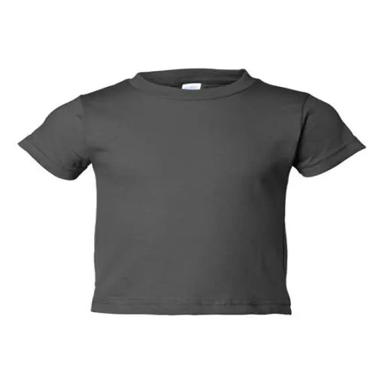 Rabbit Skins&reg; Toddler Cotton Jersey Crew Neck Short Sleeve Tee - 3301T Charcoal {1}
