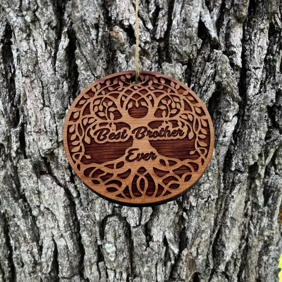 Best Brother Ever Celtic Tree of Life - Cedar Ornament {2}