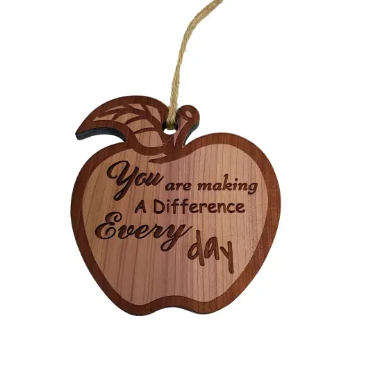 You are making a Difference Every Day - Raw Cedar Ornament {2}