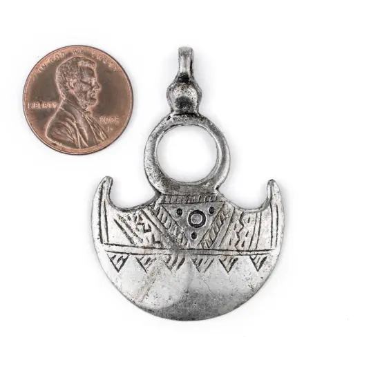 The Bead Chest Tuareg Moon Pendant (Medium): North African Tribal Berber Moroccan Sahara Pendant for Jewelry {2}