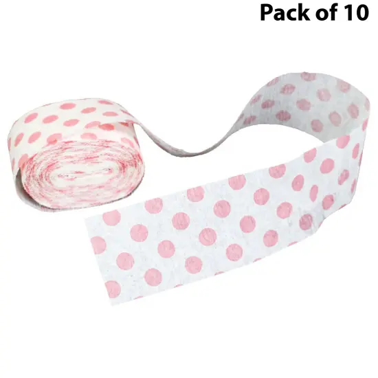 Polka Dot Streamer Roll - Pink - 2 inches wide by 30 Feet long | RAHEEV&reg; {1}